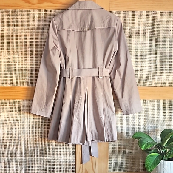 Via Spiga Double Breasted Belted Trench Coat Large - Picture 4 of 9